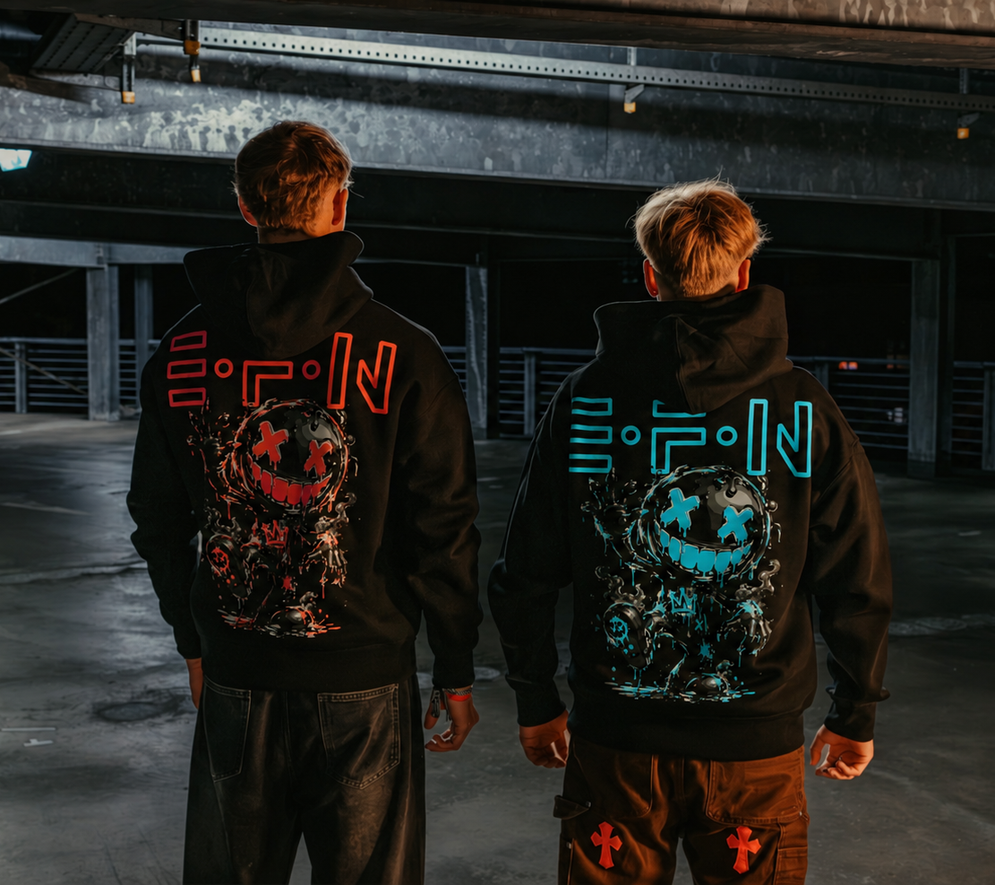 EFN × 0BPM – Limited Blue Edition Oversize Hoodie