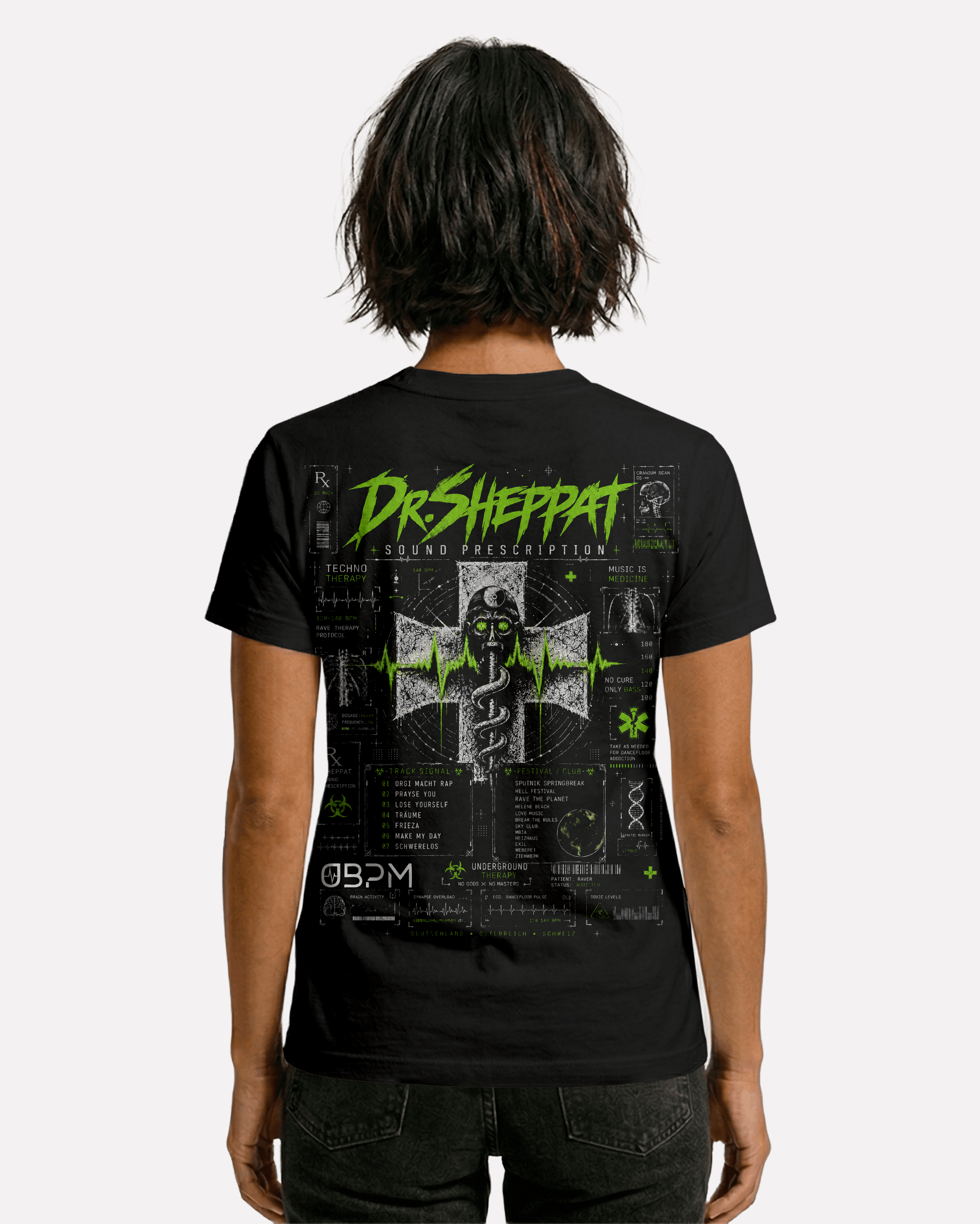 Dr. Sheppat x 0BPM – Sound Prescription Women Tee