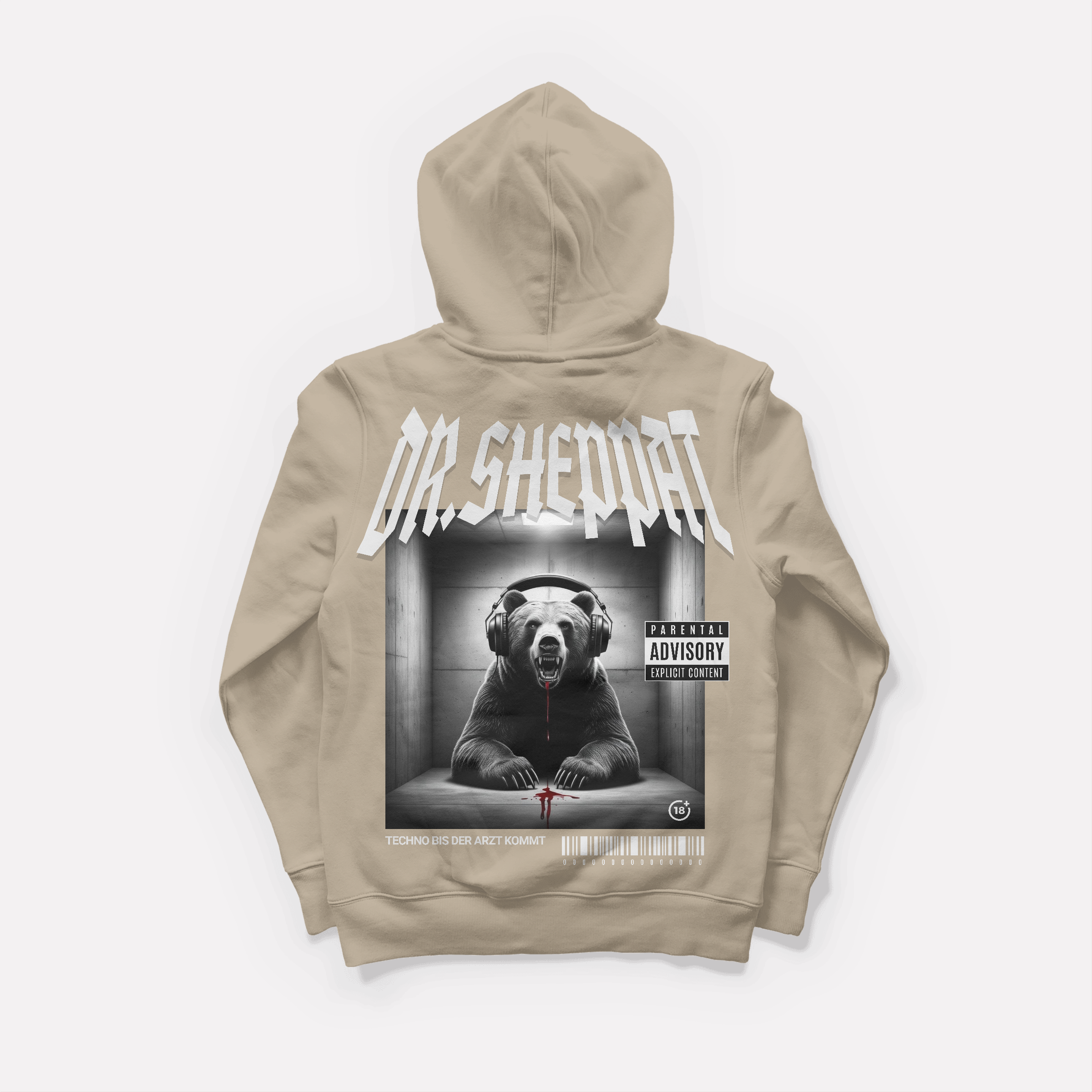 DR. SHEPPAT × 0BPM – Techno bis der Arzt kommt Oversize Hoodie