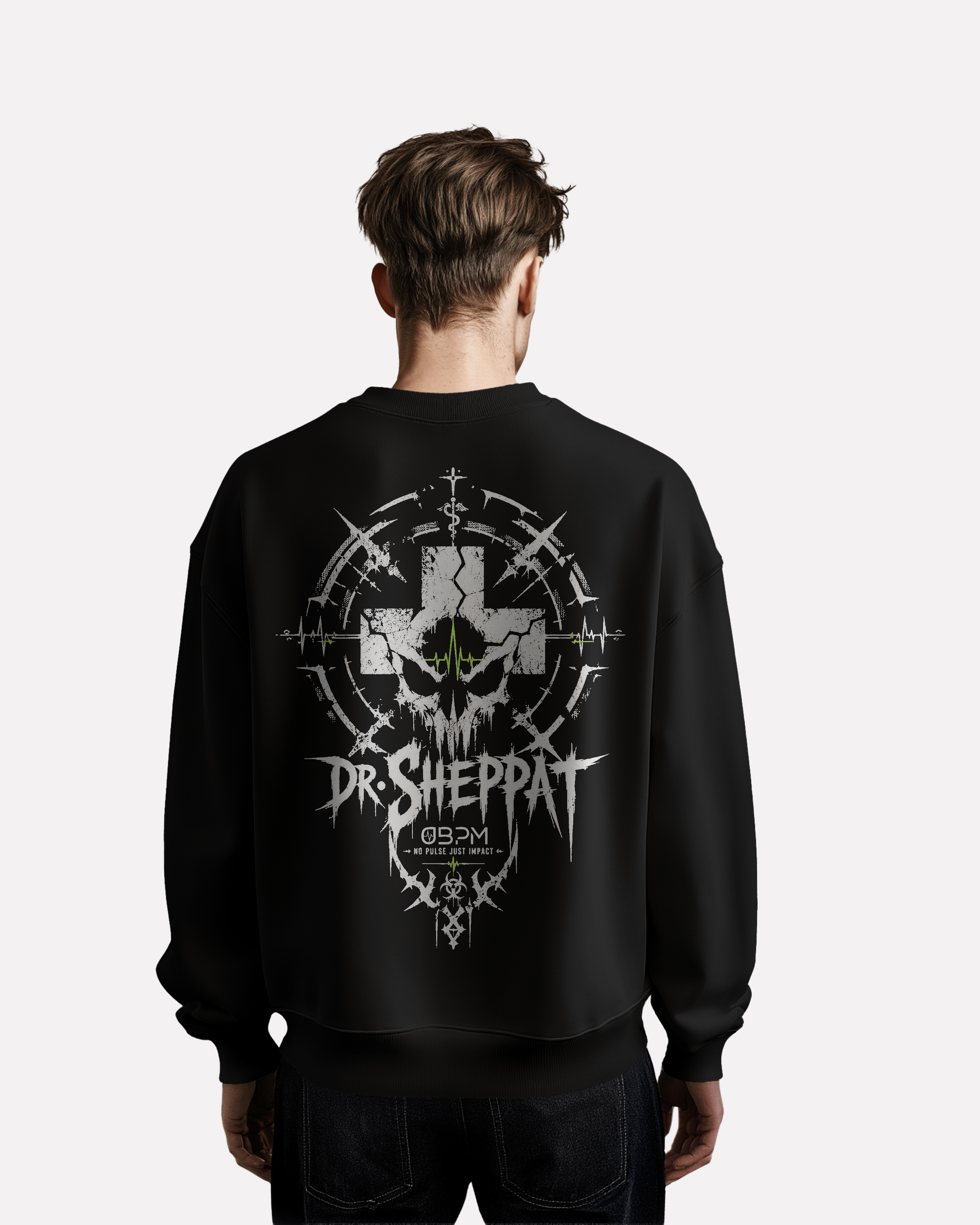 Dr. Sheppat x 0BPM – Rave Therapy Crewneck