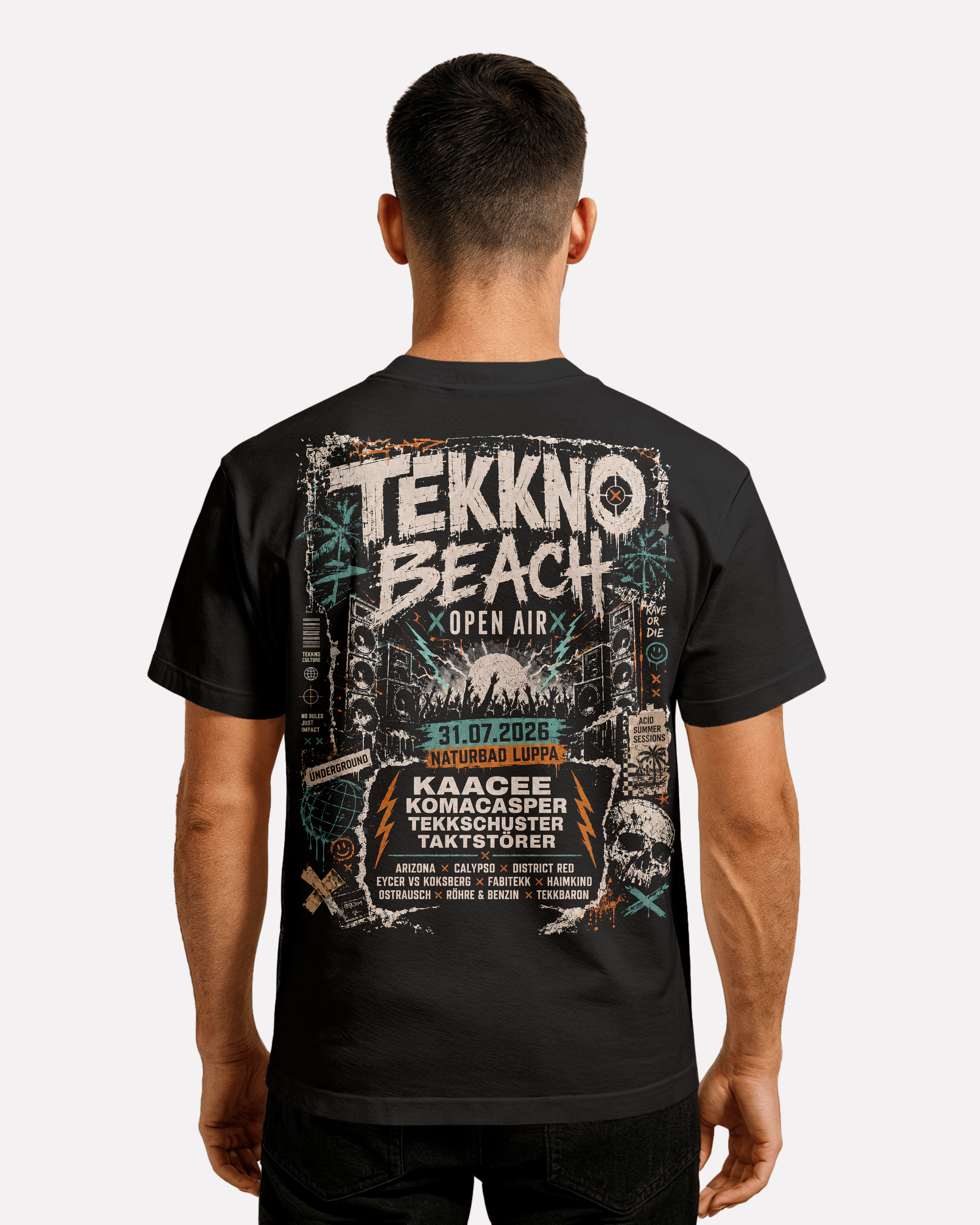 TEKKNO BEACH OPEN AIR x 0BPM – Official Tee 2026