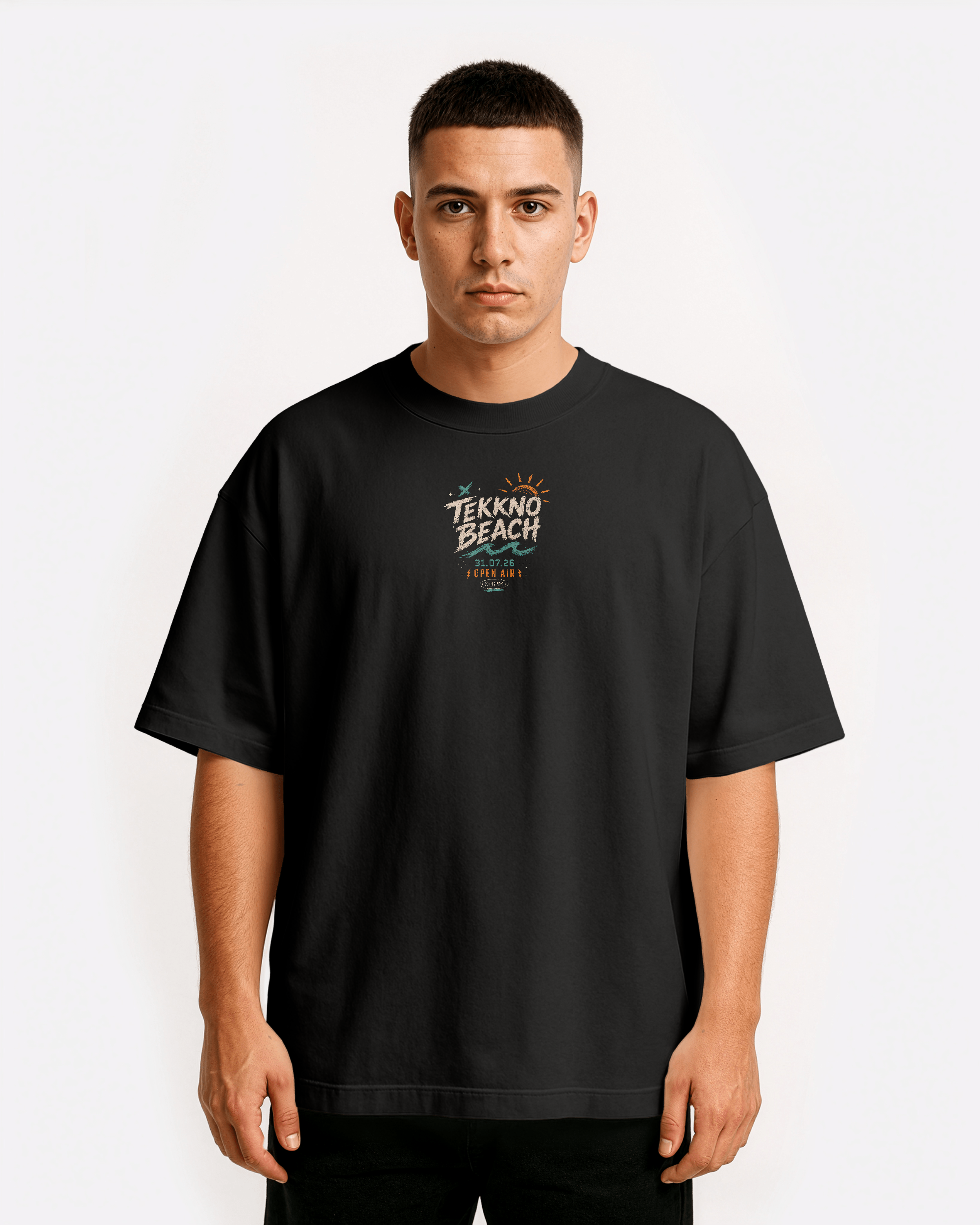 TEKKNO BEACH OPEN AIR x 0BPM – Official Oversize Tee 2026
