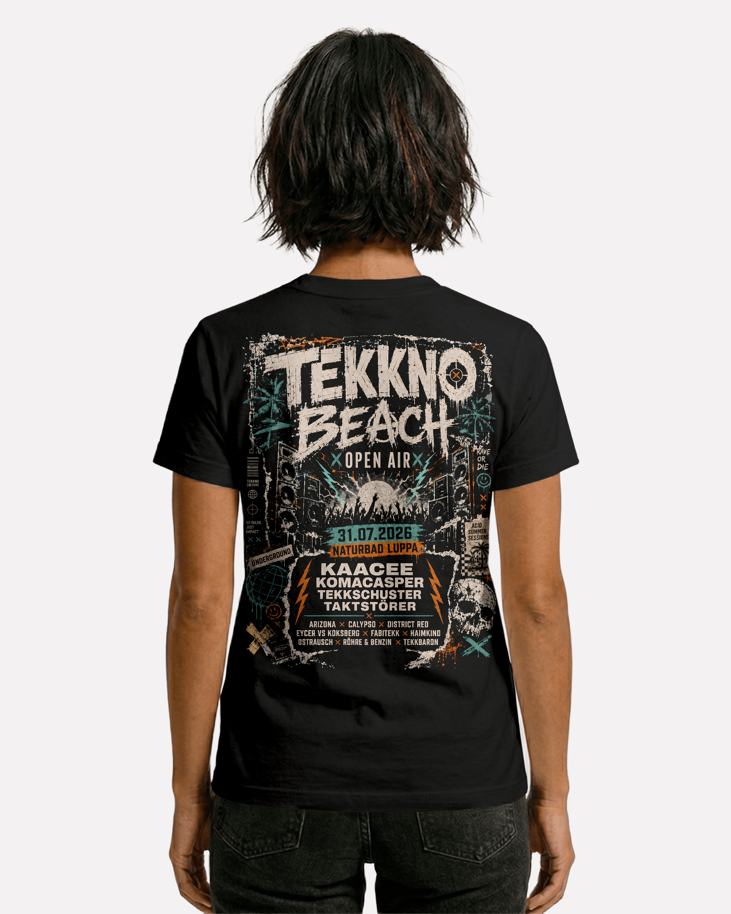TEKKNO BEACH OPEN AIR x 0BPM – Official Women Tee 2026