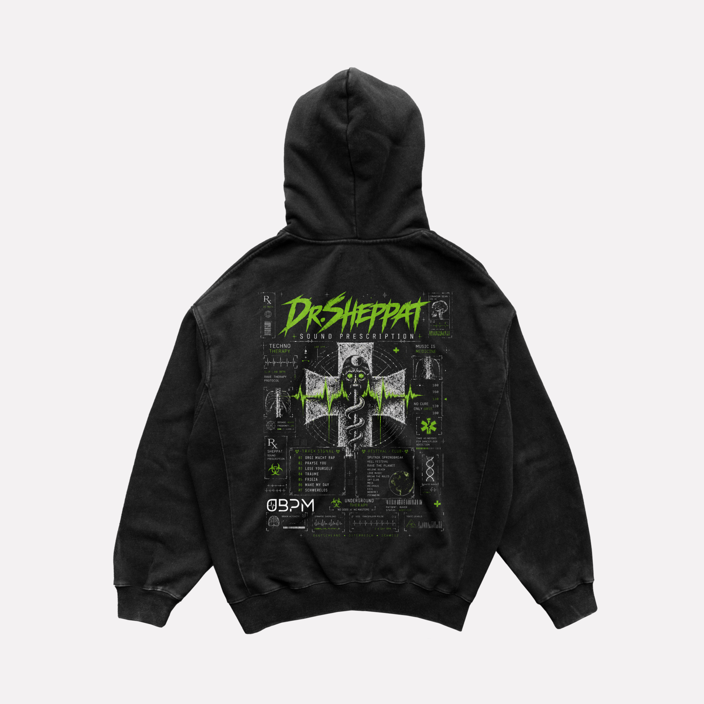 Dr. Sheppat x 0BPM – Sound Prescription ZIP Hoodie