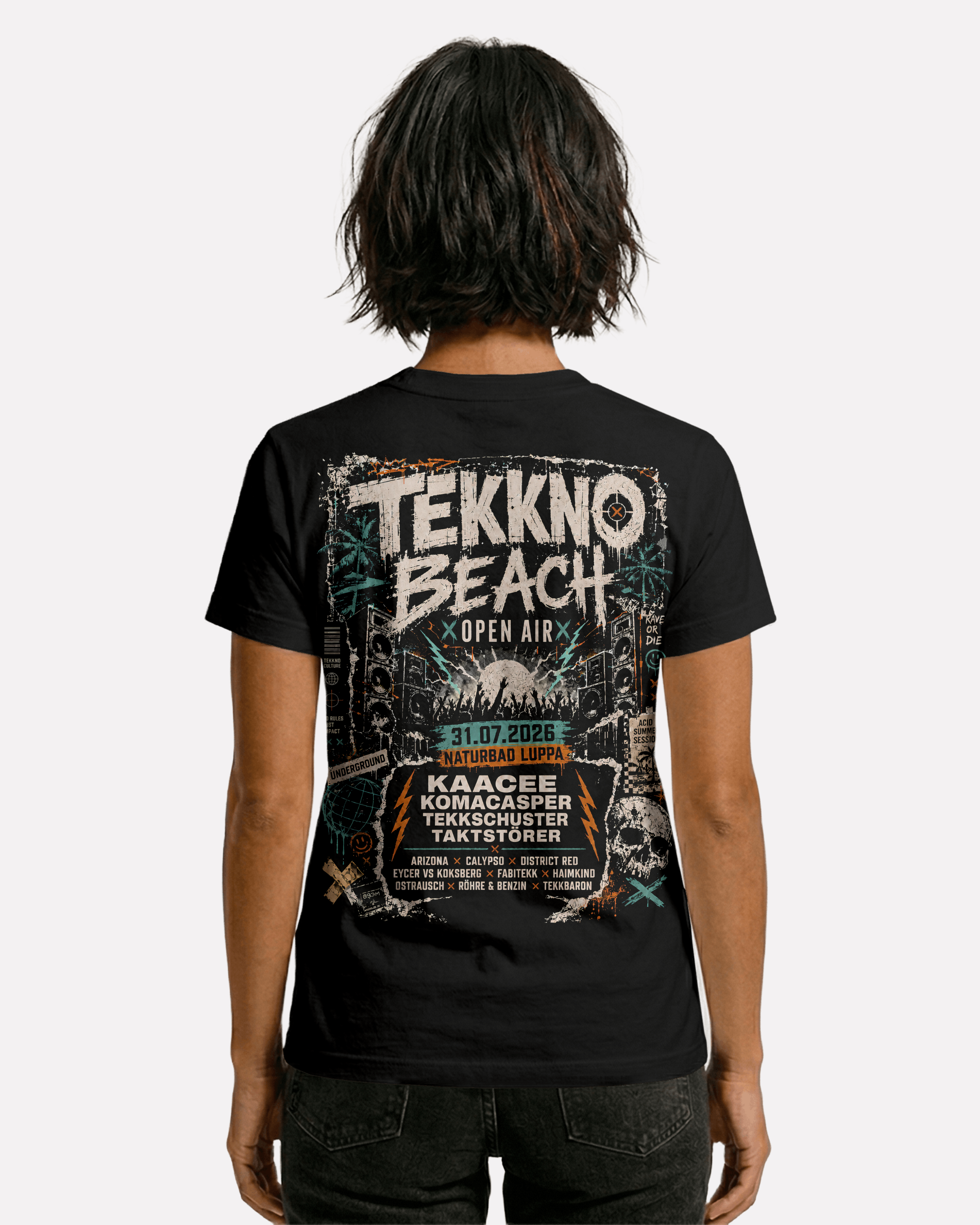 TEKKNO BEACH OPEN AIR x 0BPM – Official Women Tee 2026