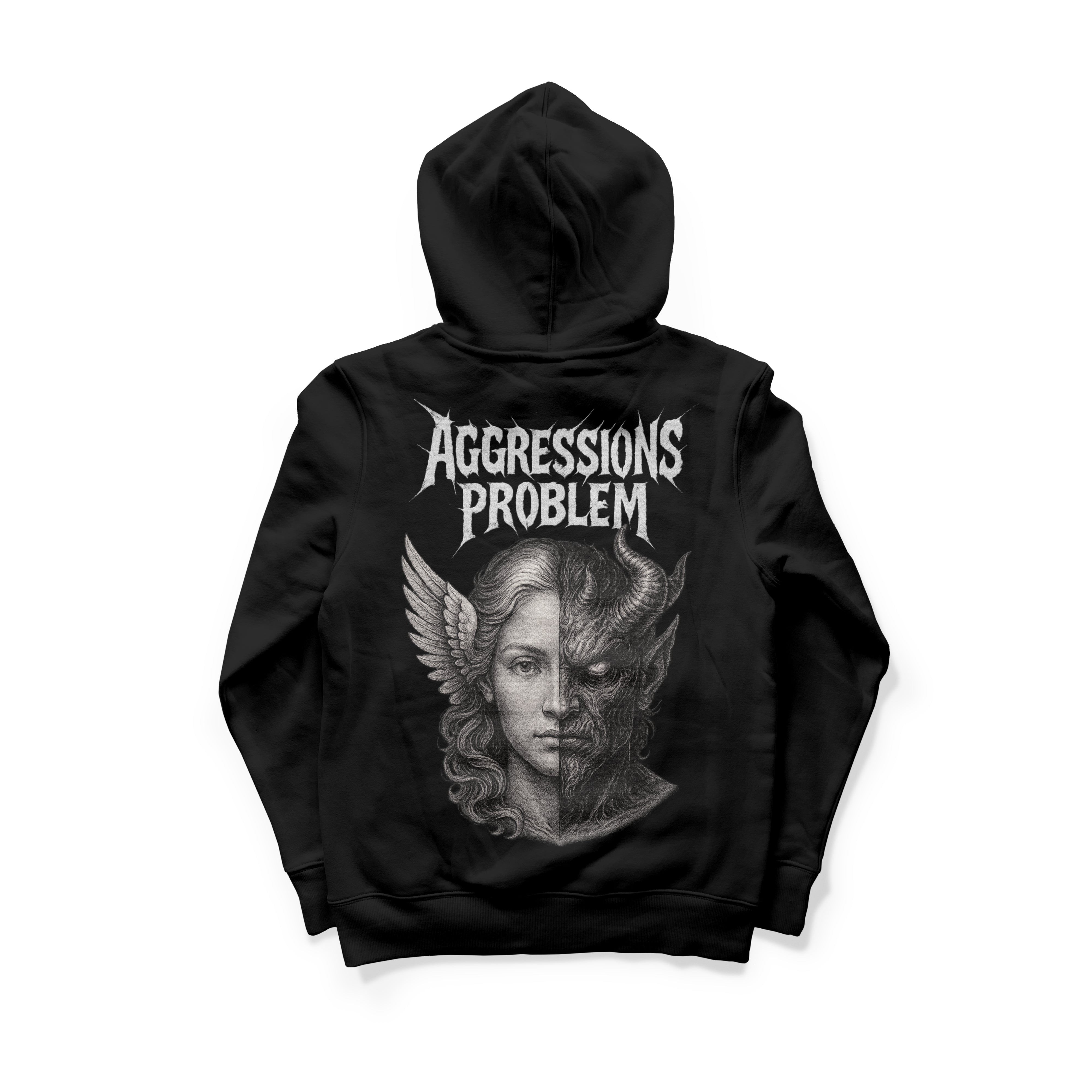 Aggressionsproblem x 0BPM – DUALITY Oversize Hoodie
