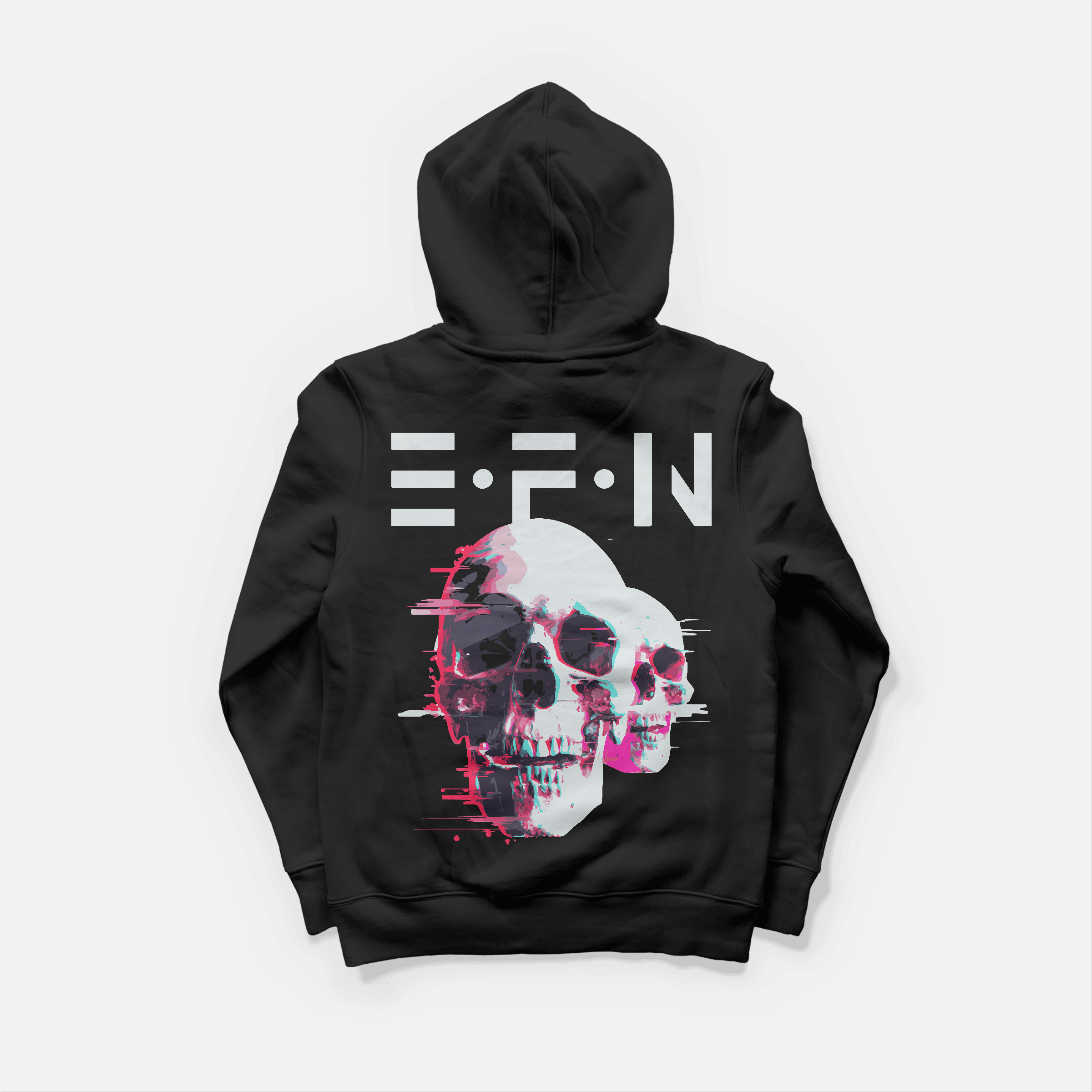 EFN × 0BPM – Neon Skull Drift Oversize Hoodie