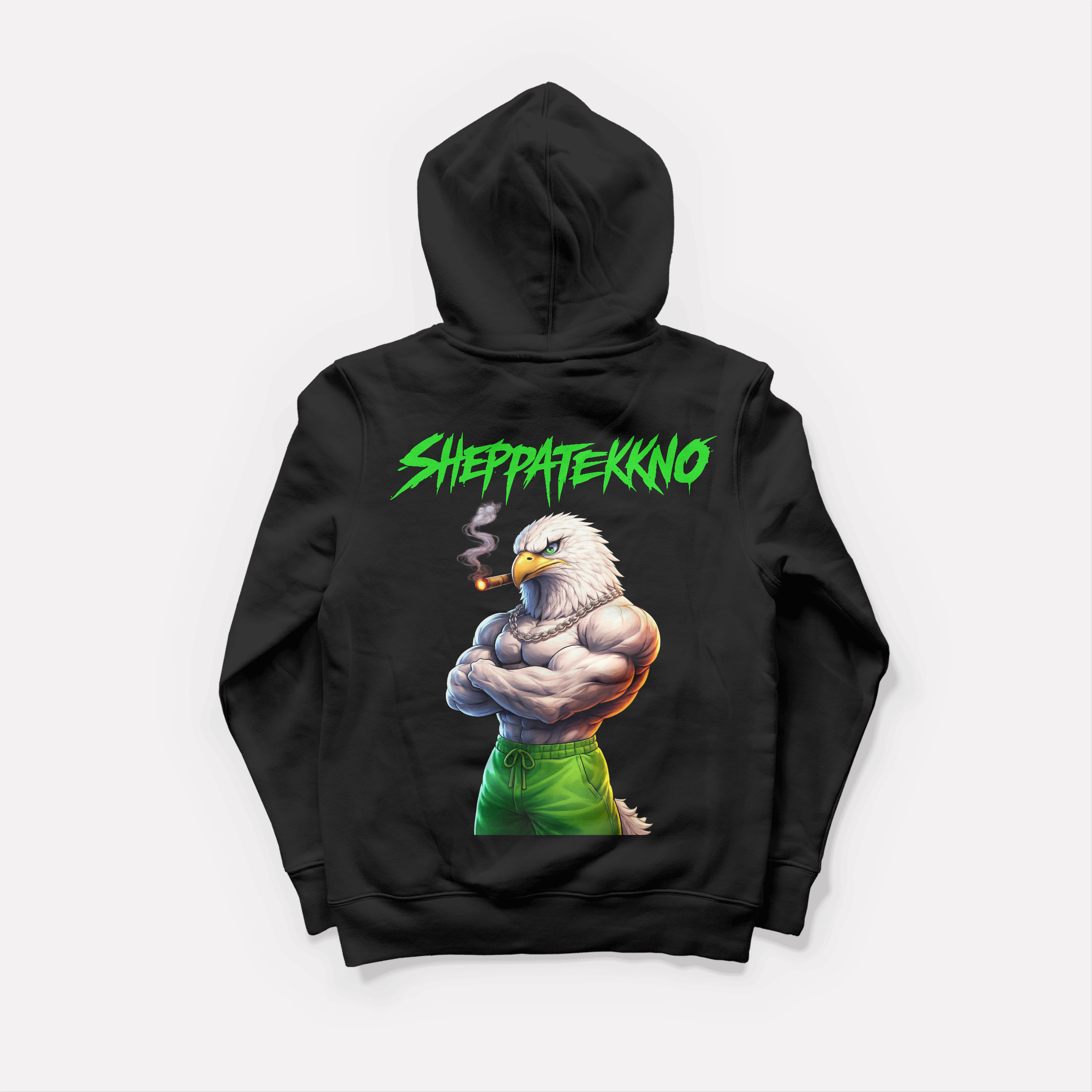 DR. SHEPPAT x 0BPM – Green Strong Eagle Oversize Hoodie