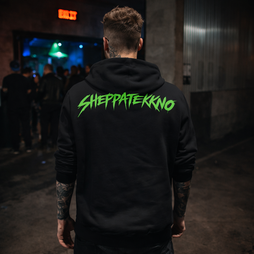 DR. SHEPPAT × 0BPM – Toxic Green Edition Oversize Hoodie