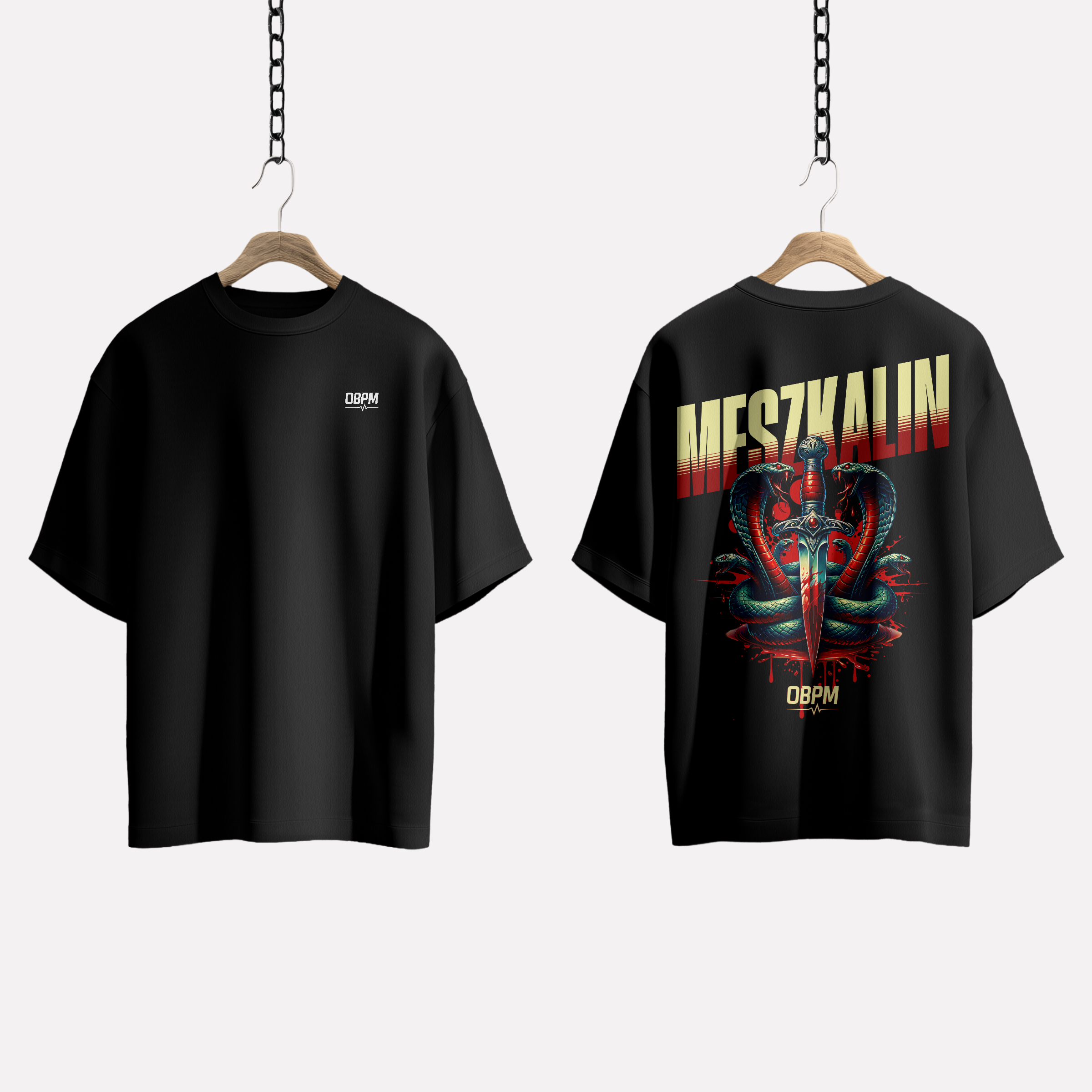 0BPM × MESZKALIN – Serpent Blade Tee