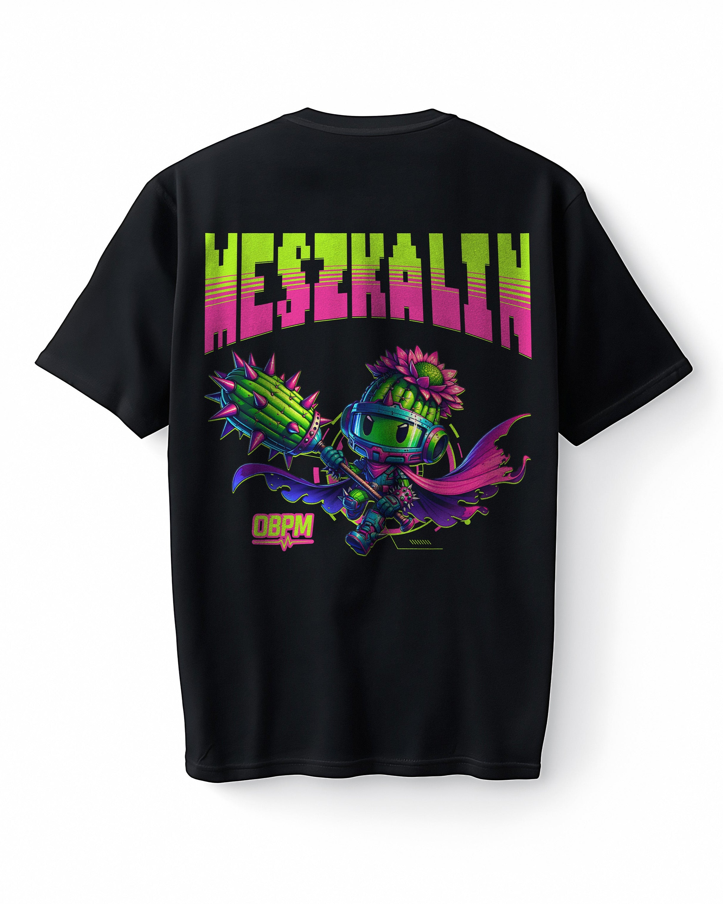 0BPM × MESZKALIN – Neon Cactus Oversize Tee