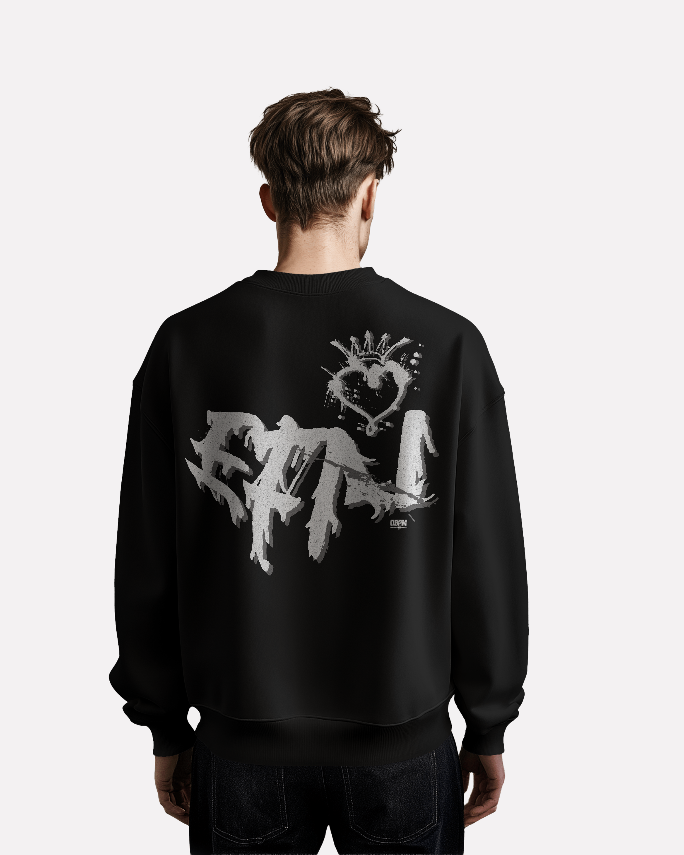 EFN × 0BPM – Crowned Chaos Graffiti Crewneck