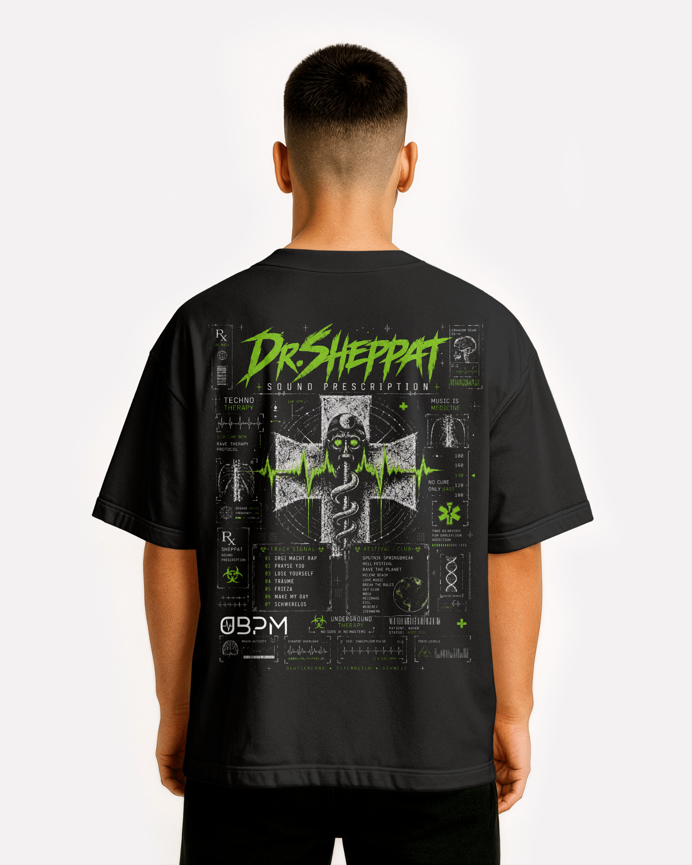 Dr. Sheppat x 0BPM – Sound Prescription Oversize Tee