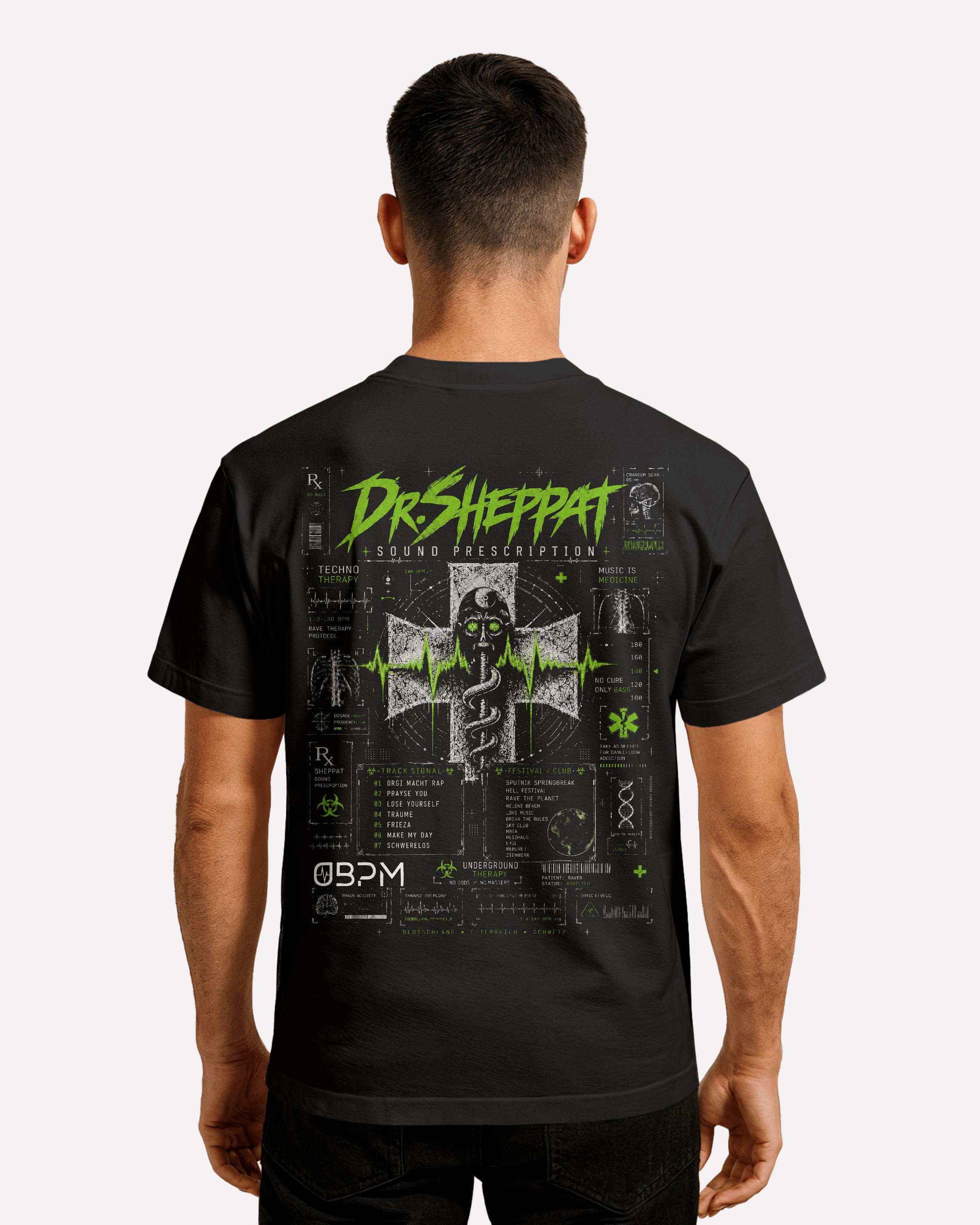 Dr. Sheppat x 0BPM – Sound Prescription Tee