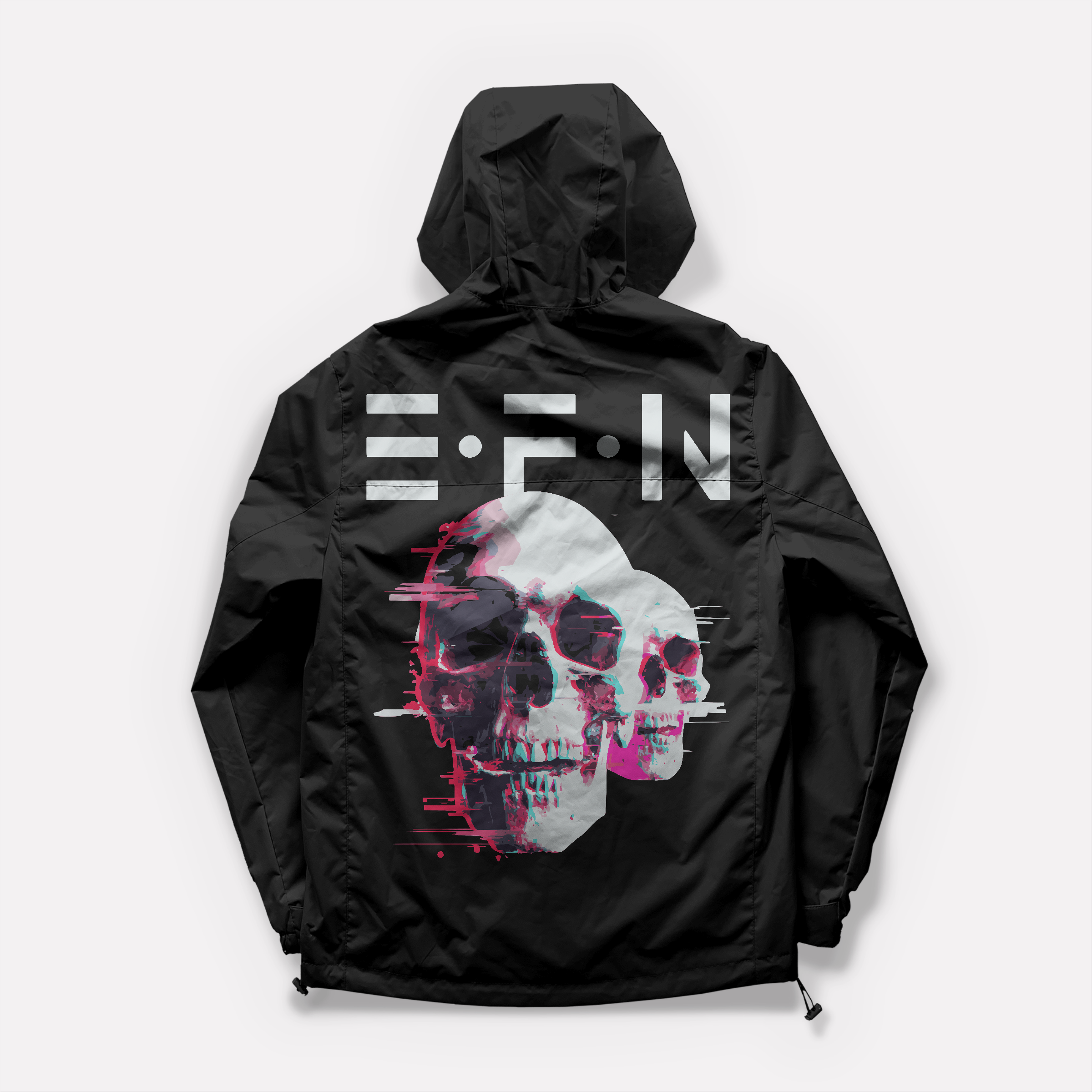EFN × 0BPM – Neon Skull Drift Softshell Jacke