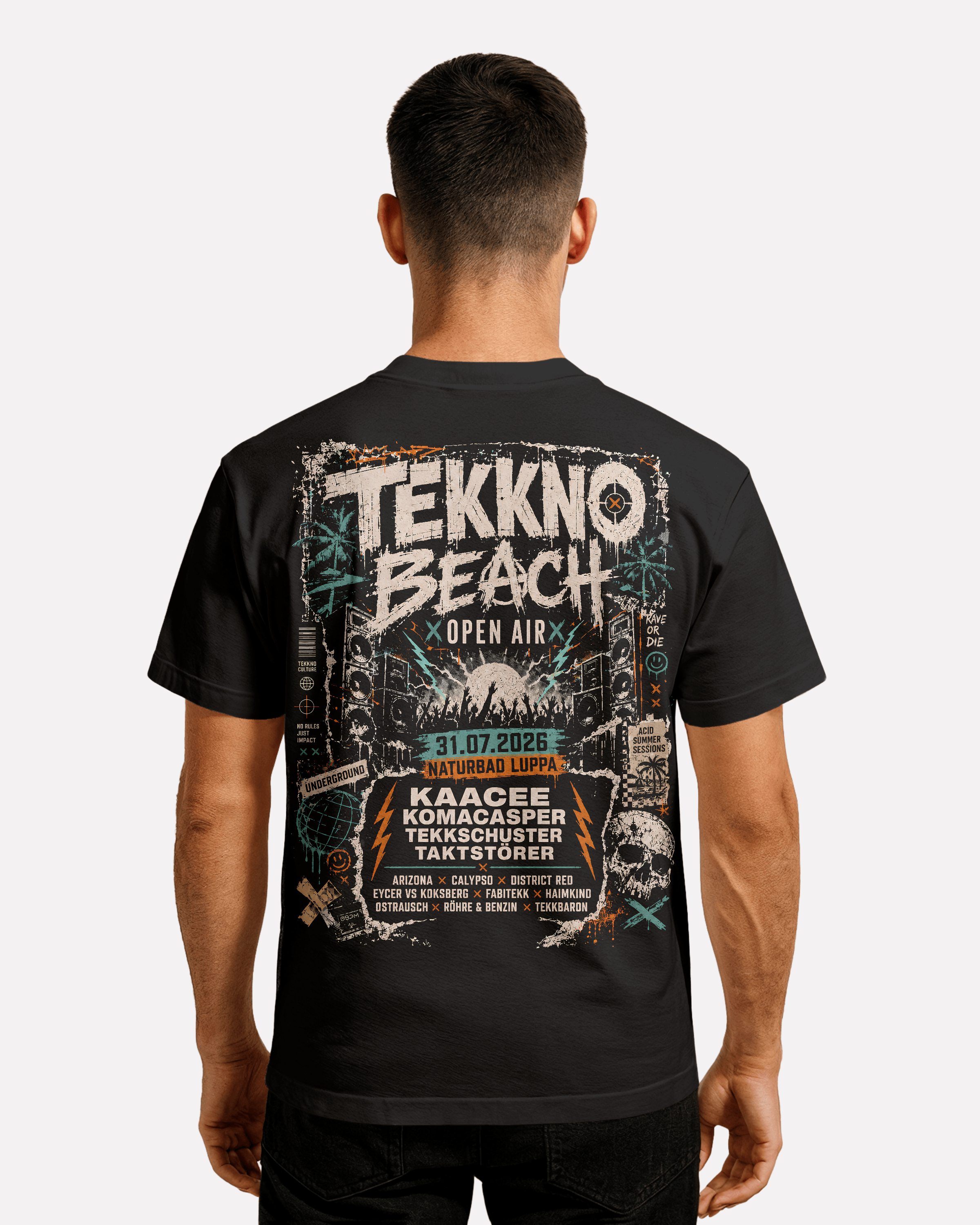 TEKKNO BEACH OPEN AIR x 0BPM – Official Tee 2026