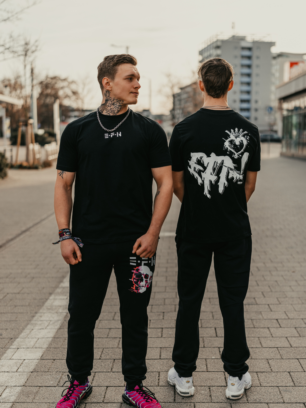 EFN × 0BPM – Neon Skull Sweatpants