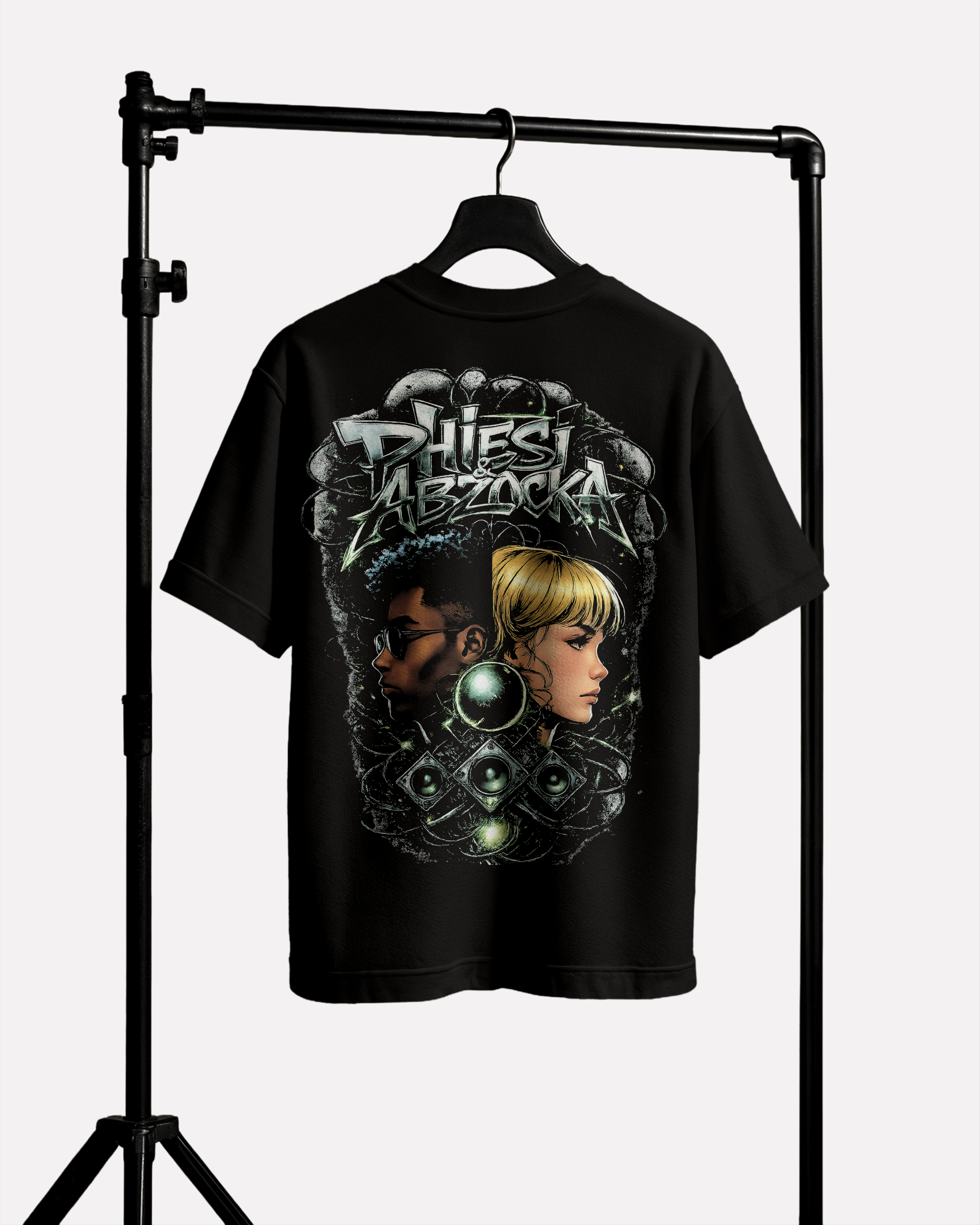 Phiesi & Abzocka × 0BPM – Dual Frequency Oversize Tee