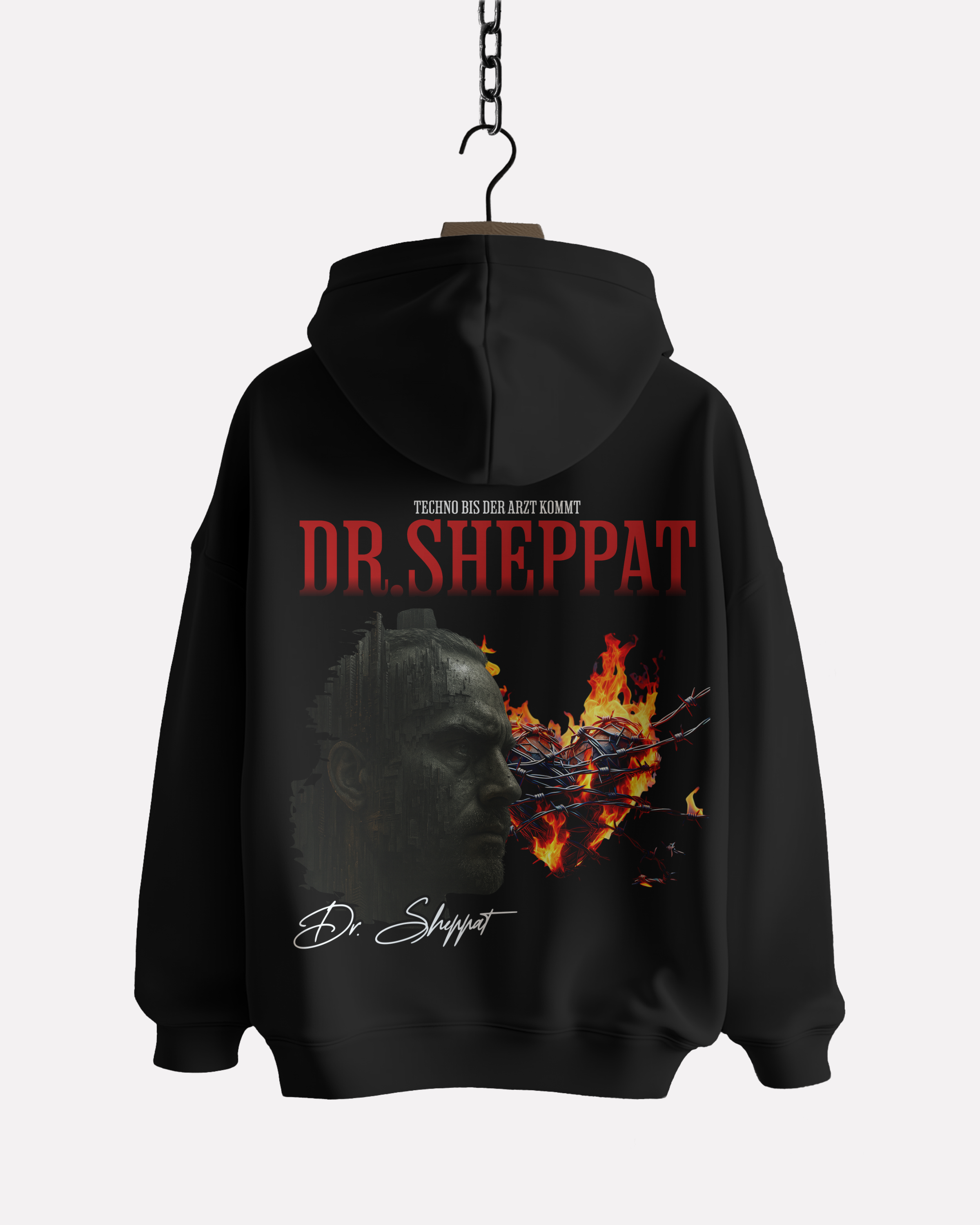 DR. SHEPPAT × 0BPM – Fire Therapy Oversize Hoodie