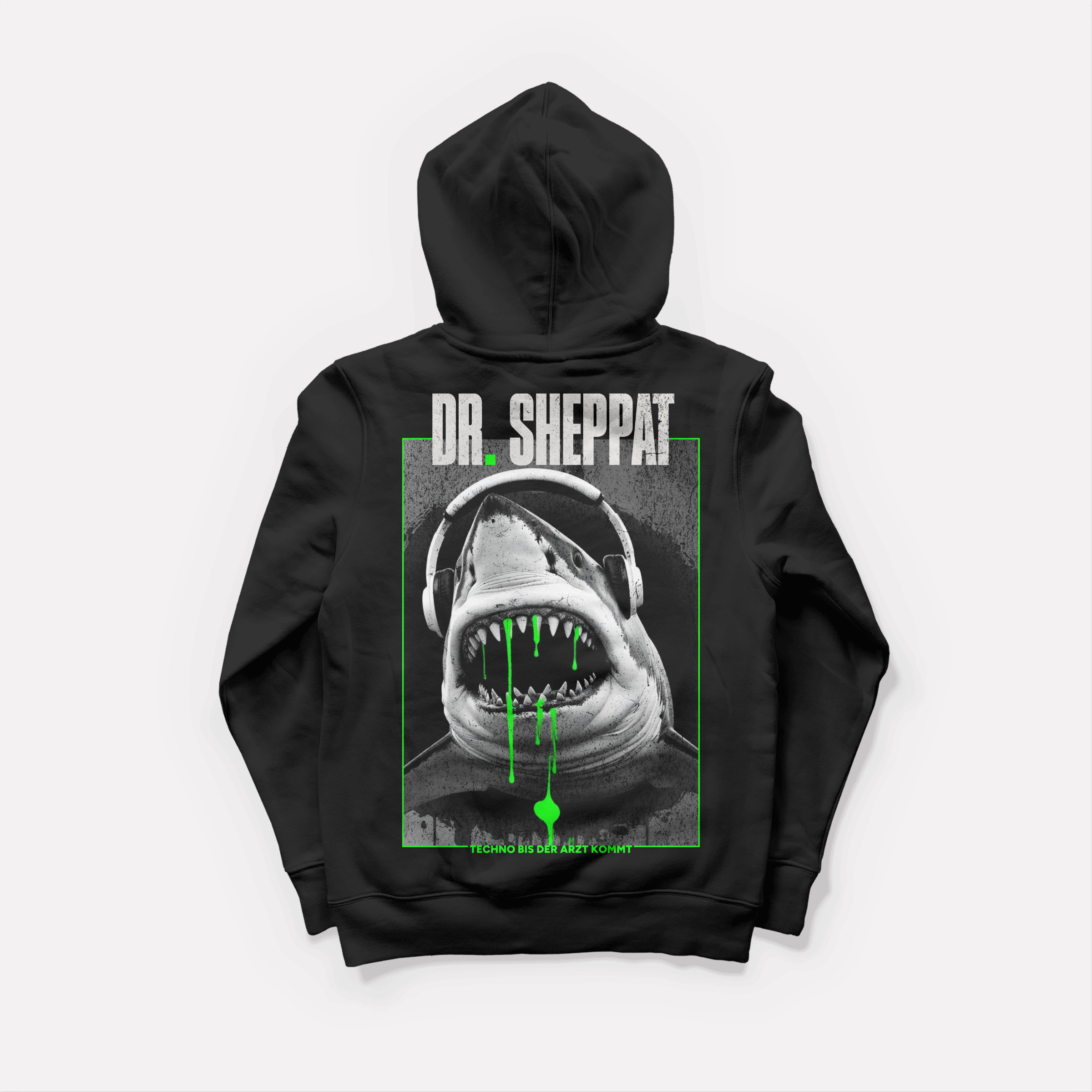 DR. SHEPPAT × 0BPM – Shark Mode Oversize Hoodie